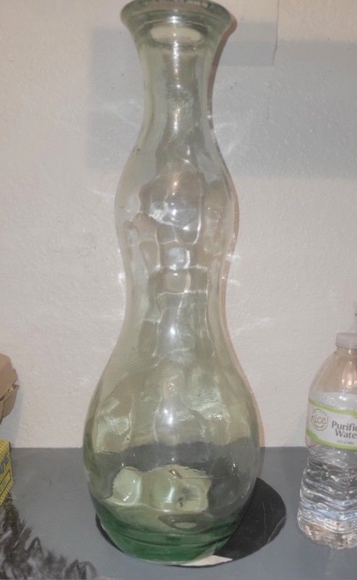 18" Clear Heavy Glass Vase $ 100