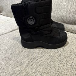 Toddler Boys Black Snow Boots Size 9c 