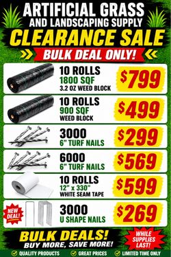 Landscaping and artificial grass supply bulk Sale