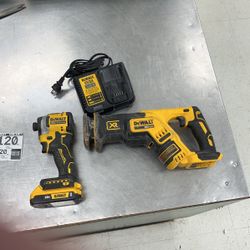 Dewalt 2 Pc Cordless Combo Battery And Charger