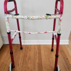New PINK Walker With Modern Flower Design