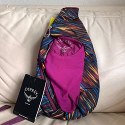 OSPREY Daylite Sling Eggplant/Stripe O/S  6L Everyday & Commute NWT!