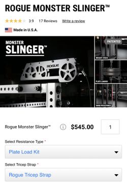 Rogue Monster Slinger Pulldown Seat Solo Pulley Attachment for