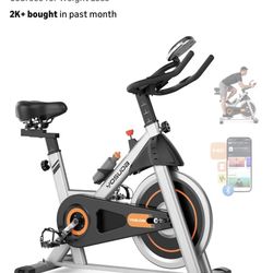 YOSUDA Exercise Bike, Brake Pad Stationary Bike for Home with Exclusive App, Magnetic Indoor Cycling