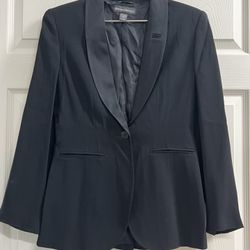Banana Republic Women's Blazer Black One Button Lined Suit Jacket - Size 4 - EUC