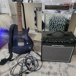 Electric guitar with the Amp 