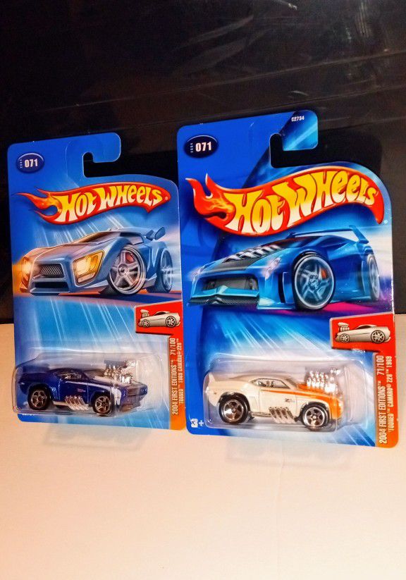 HW (2) Hot Wheels 2004 First Editions 'TOONED' 1969 CAMARO Z28 (ZAMAC available Too)