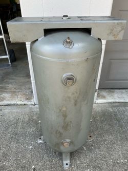Air Compressor Air Tank Vintage Heavy Steel Tank