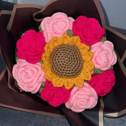 Crochet Rose Bouquet 