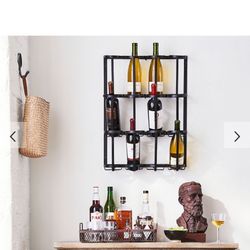 Pottery Barn Metal wall wine rack