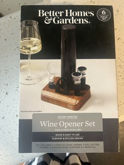 $8 Wine Bottle Opener Nib Cordless Plus Foil Cutter Pourer Vacuum Wine Stoppers Pedestal kitchen bar, RV Butler’s closet cocktails Automatic