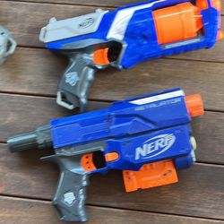 Two Nerf Dart Blasters