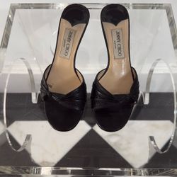 Jimmy Choo black kitten heel mule size 35 1/2