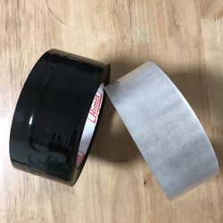 Transparent tape and black tape