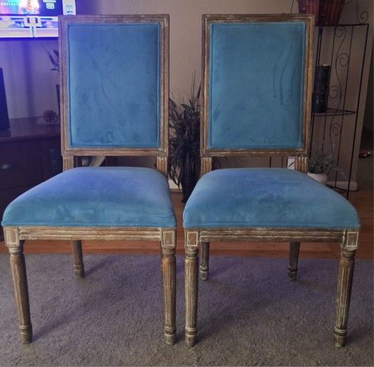 Blue Wooden Chair 