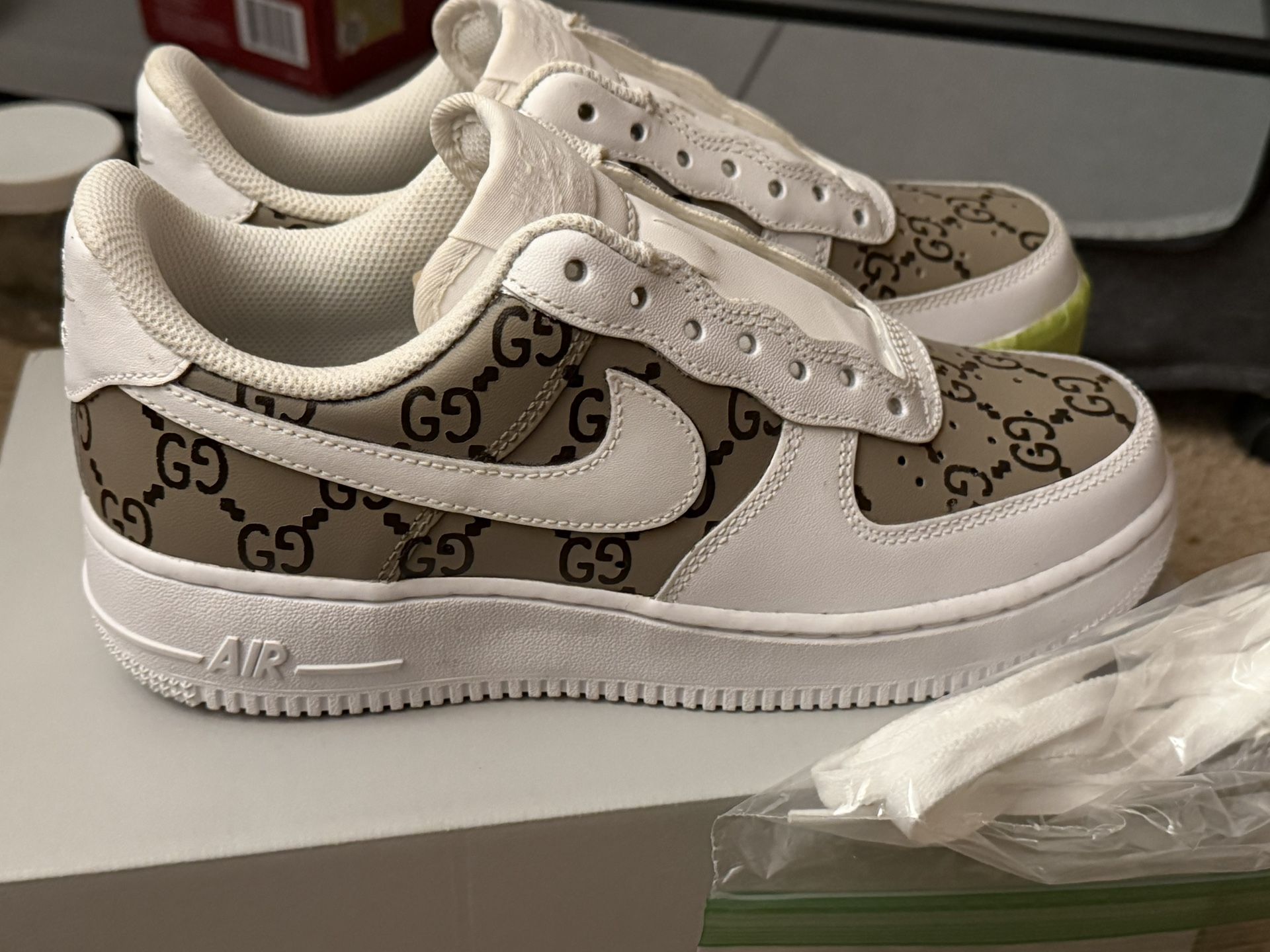 Custom Nike Air Force 1 Unfinished Gucci Project + Angelus Paints Set