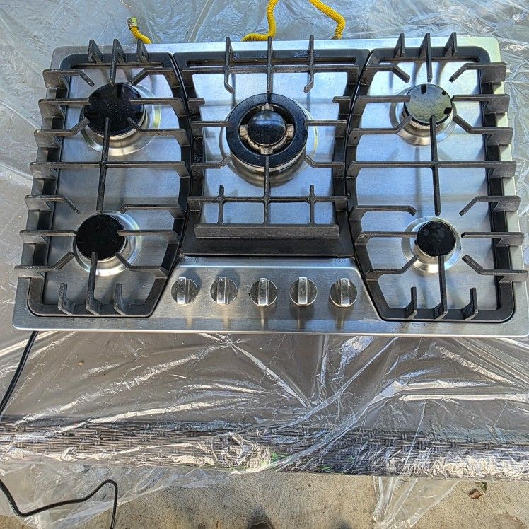 30 Inch 5 Burner Gas Cooktop