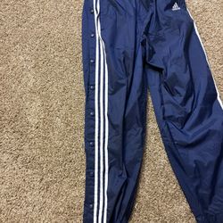 Vintage Y2K Adidas Navy Blue Breakaway Windbreaker Pants Mens Size Medium