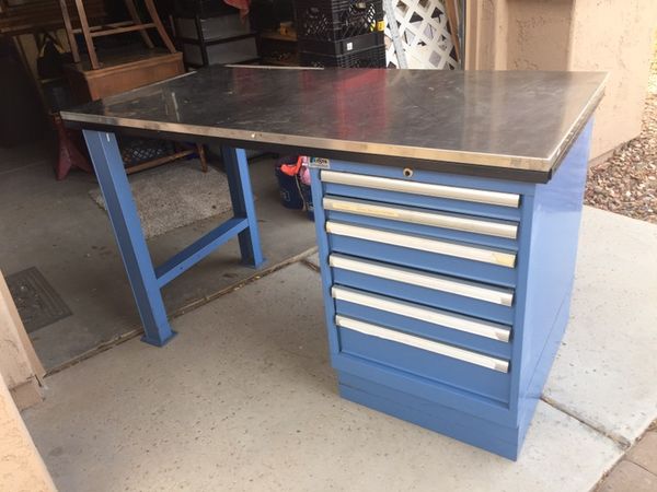 Lista Tool Box And Stainless Steel Top Workbench For Sale In