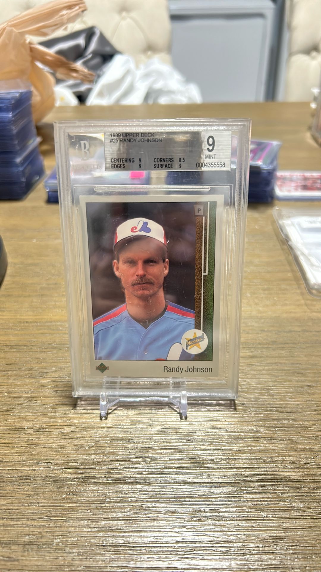 Randy Johnson Upper Deck Star Rookie Card Mint Grade 9