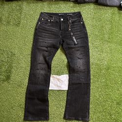 Purple Jeans Shadow Ripped flared all sizes