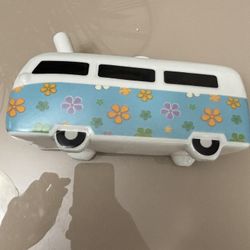 Ceramic Hippie Flower Power VW Bus Dry Hand Pipe