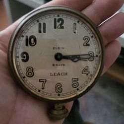 Early 1900s Elgin Leach Travel Clock 