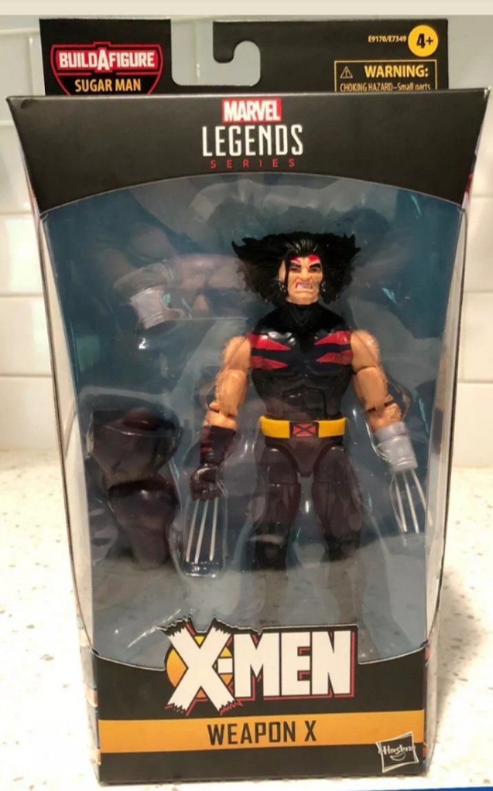 Marvel Legends Age of Apocalypse X-Men Weapon X Collectible Action Figure Toy with Sugarman Build a Figure Piece