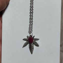 pot leaf ruby necklace 