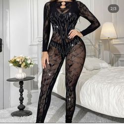 Rhinestone Bodystocking