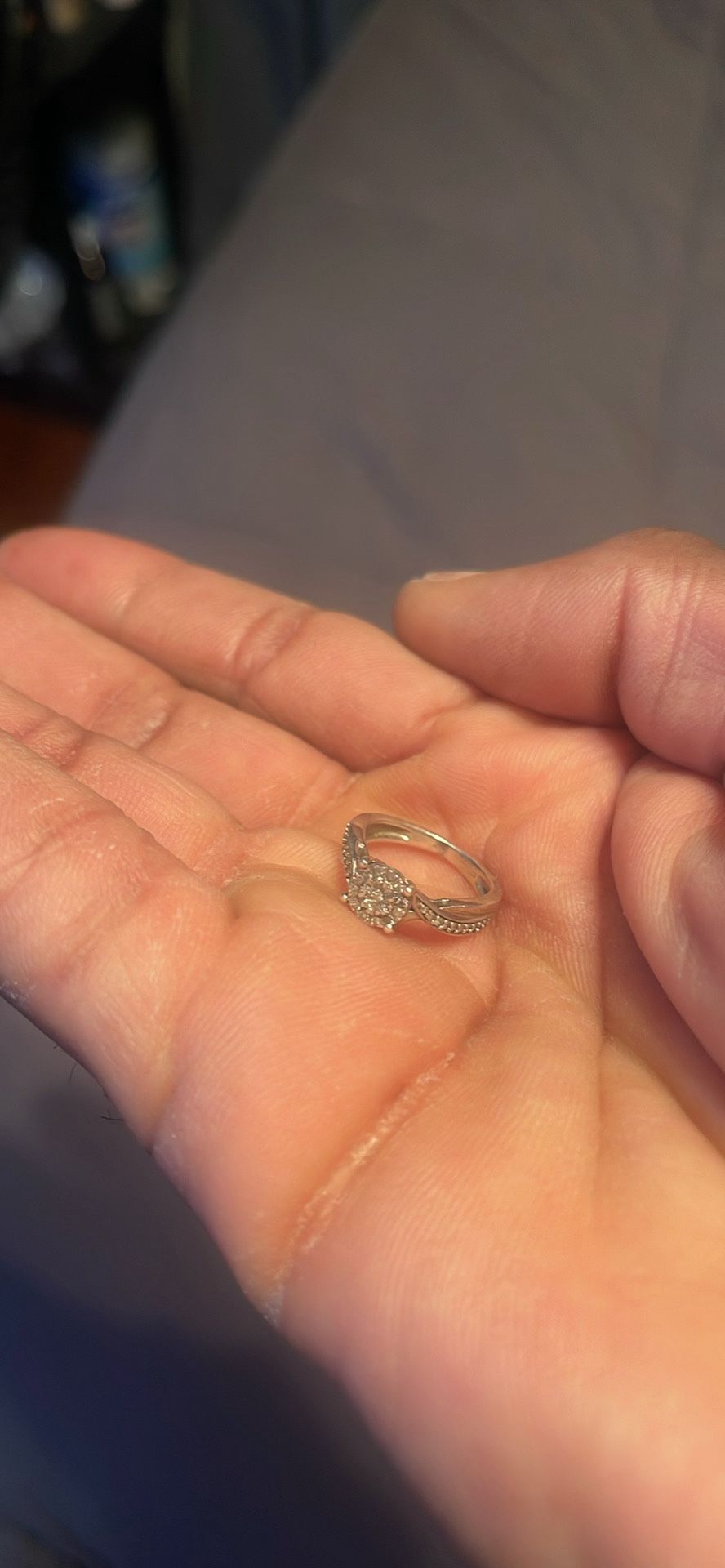 Engagement Real Diamond Ring