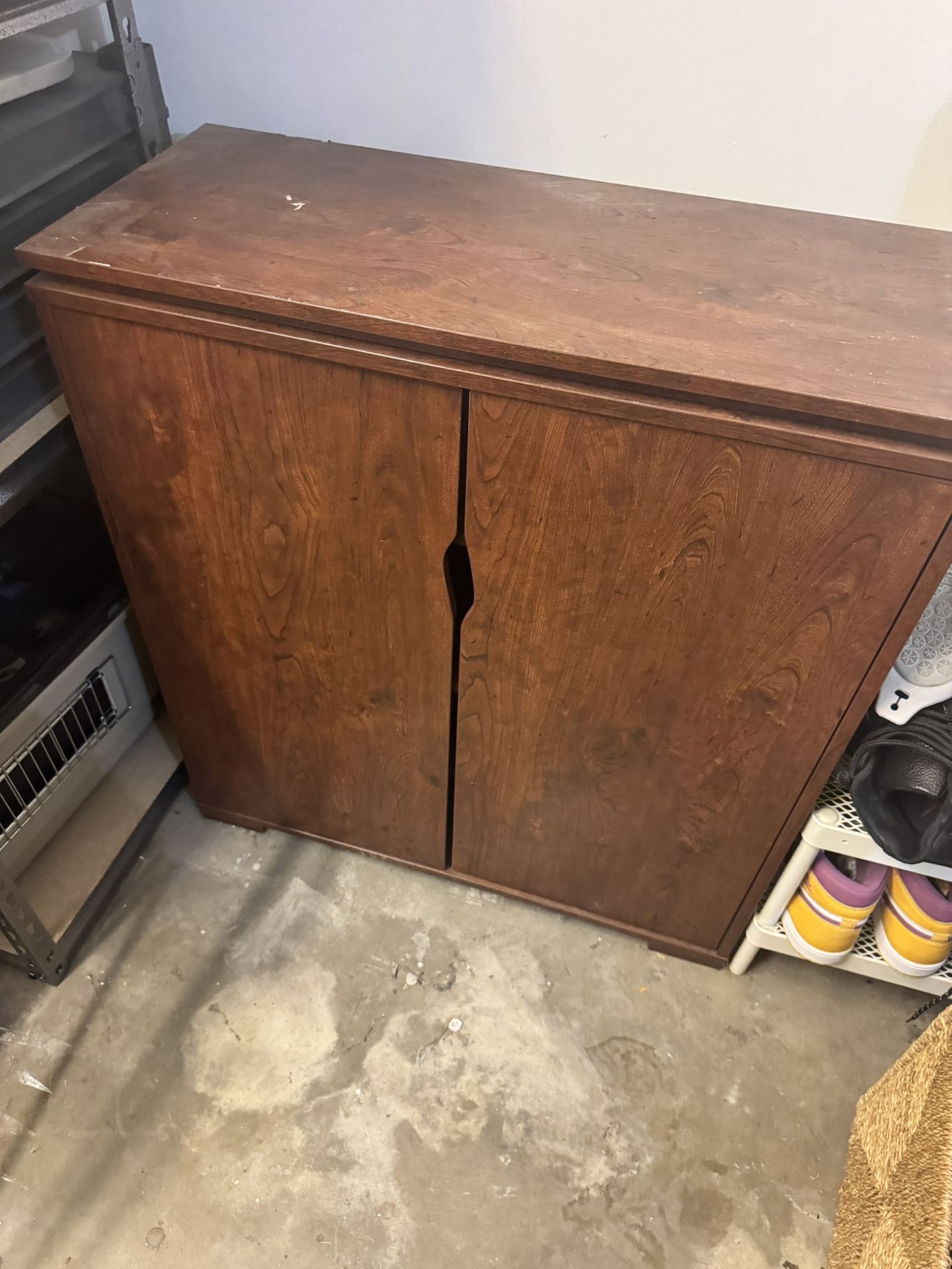 Compact Wood Storage Cabinet – 35” Tall