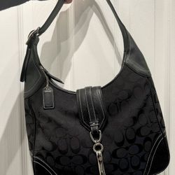 Vintage Coach HoBo Black Signature Bag