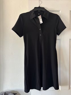 Uniqlo black polo dress