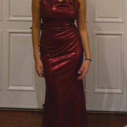 Red shimmery Club London Long/Full length Dress
