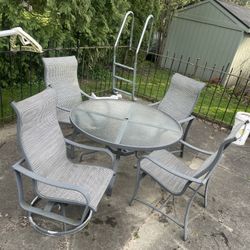 Patio table and chairs set 