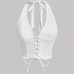 SHEIN Denim Halter Top 