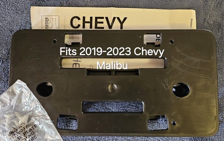 2019-2023 Chevy Malibu License Plate Bracket