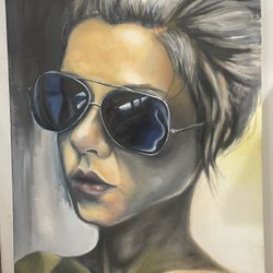 Realistic Portrait On Canvas Art Painting 39x24”
