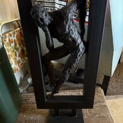 Austin Prod Post Mod Impressionist Gerard Koch Man in Frame Sculpture 2000s