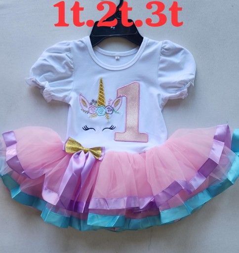 Vestido Unicornio Talla 1, 2 Y 3t