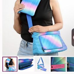 NEW Think Royln Blue Lagoon Ombré Crossbody Clutch