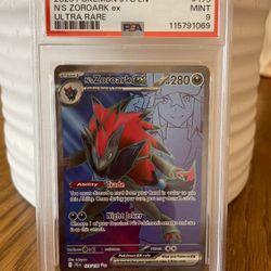 🦊 PSA 9 N’s Zoroark EX – Ultra Rare Full Art – 2025 Journey Together 🔥