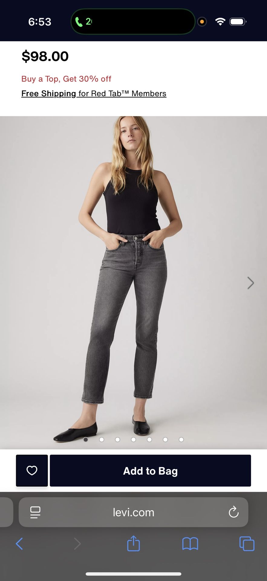 Levi’s wedgie straight jeans