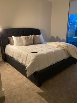 King bed Frame + Box springs + Mattress