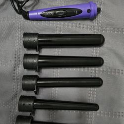 Curling Wand With 5 Curling Attachments 