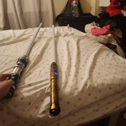 Star Wars Weathered Gold Pixel Light Saber.