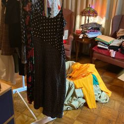 A New Day black and white polka dot midi slip dress/Brand NEW.  