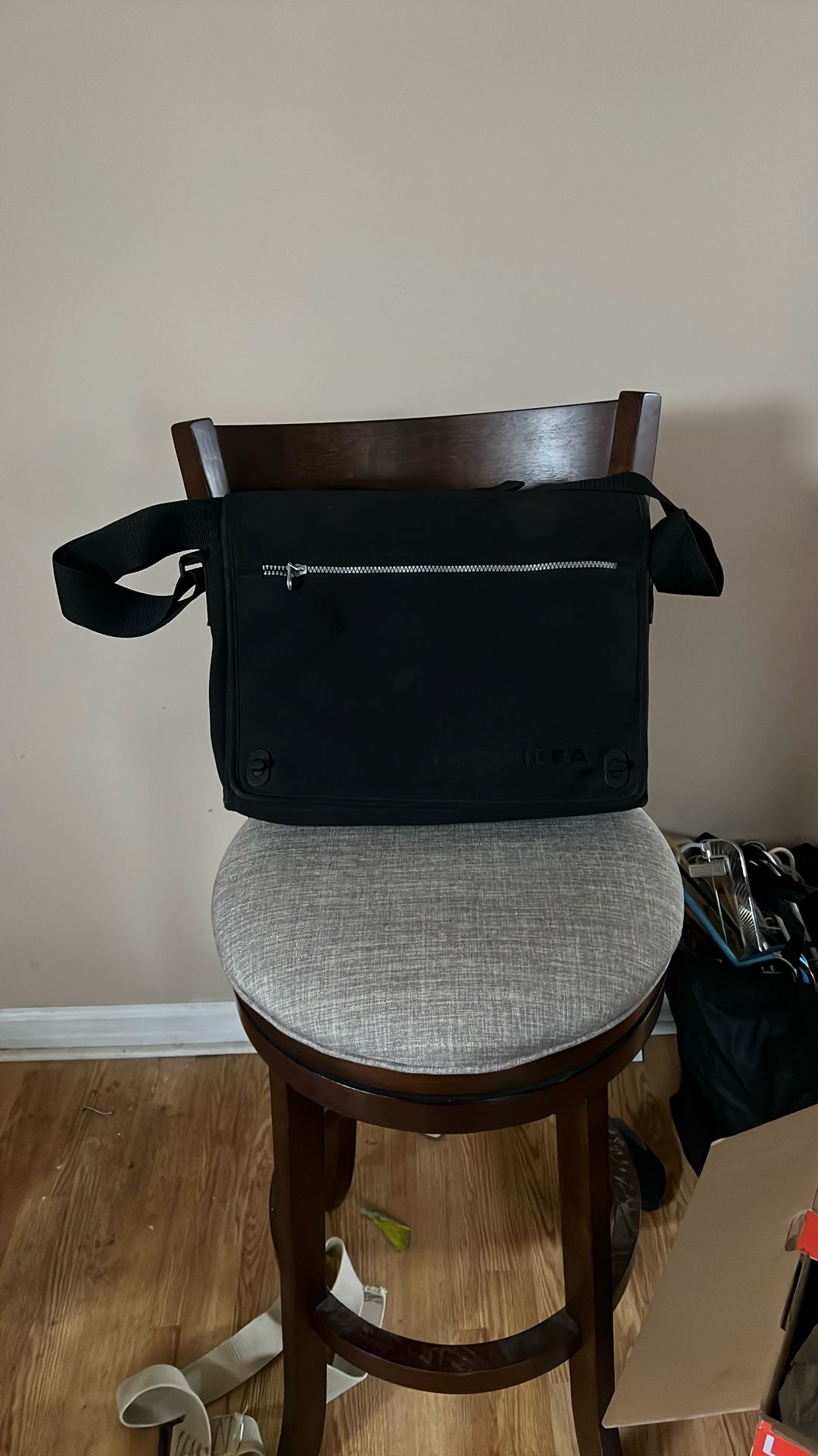 IKEA Black Messenger Bag 