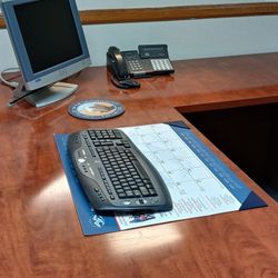 Bow-Front L-Shaped Desk